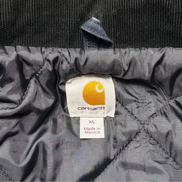 Carhartt C26 Coat Mens XL Blue Sandstone Duck Canvas Quilt Lined Shasta *Read - Picture 10 of 12